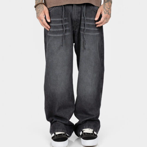 Jean Baggy Overtake Washed Black
