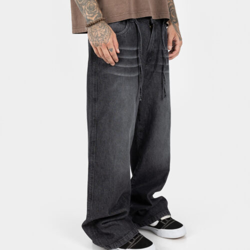 Jean Baggy Overtake Washed Black