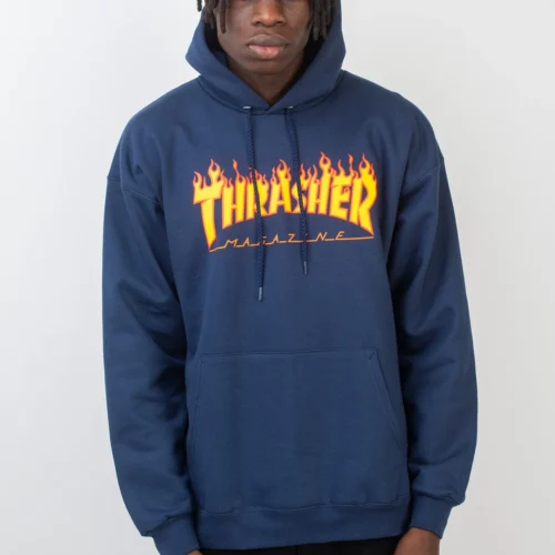 Polera Thrasher Flame Navy