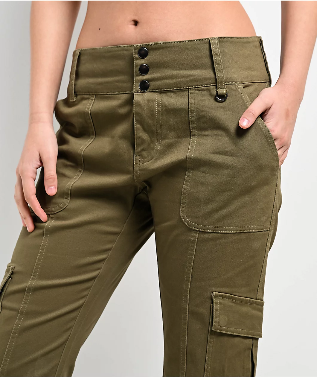 Pantalón Mujer Cargo Empyre Britt Y2K Flare - Imagen 4