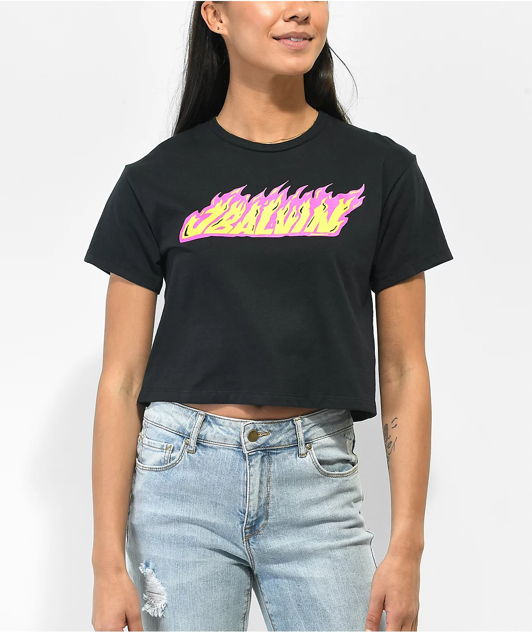 Polo Crop Vibras by J Balvin Flames