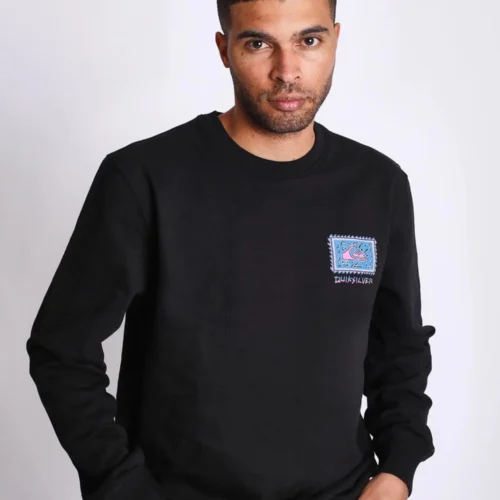 Polera Quiksilver Crew Neck Black