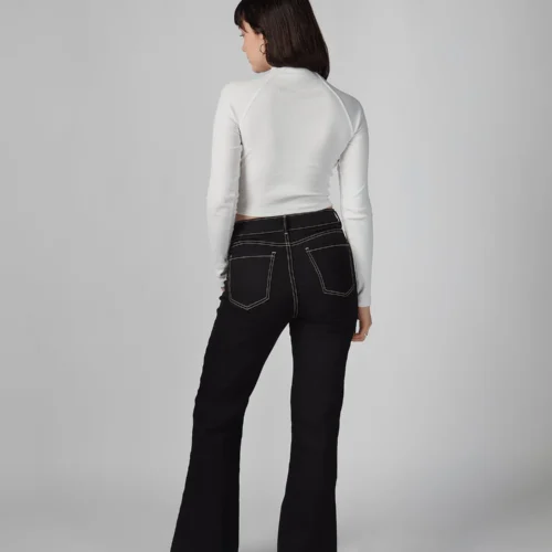 Jean Mujer DVK Flare Mid Negro