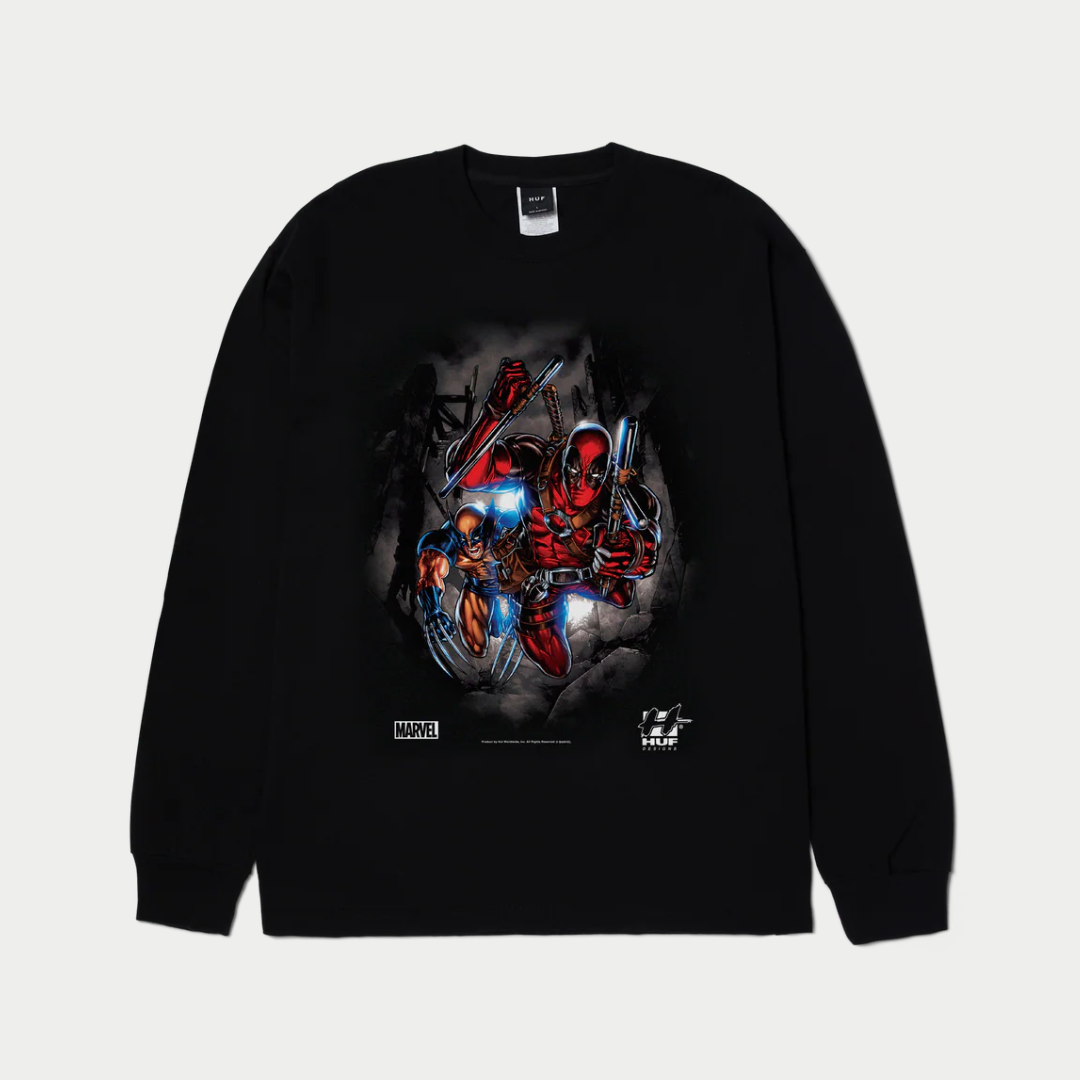 Polo Manga Larga HUF x Marvel Deadpool & Wolverine