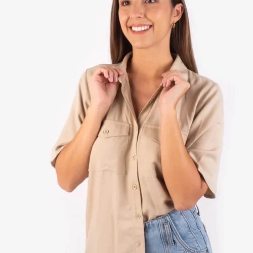 Blusa Mujer DVK Manga Corta Banana